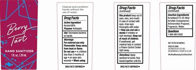 Image Description (Berry Tart Hand Sanitizer 29 mL 66 Vv)